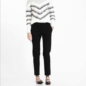 Avery Straight Lightwt Ankle Black Pant size 4p